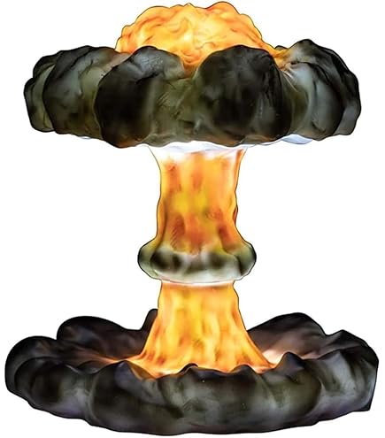 Amazon.co.jp : 3Dキノコ雲爆発テーブルランプ、核爆発原子爆弾モデル